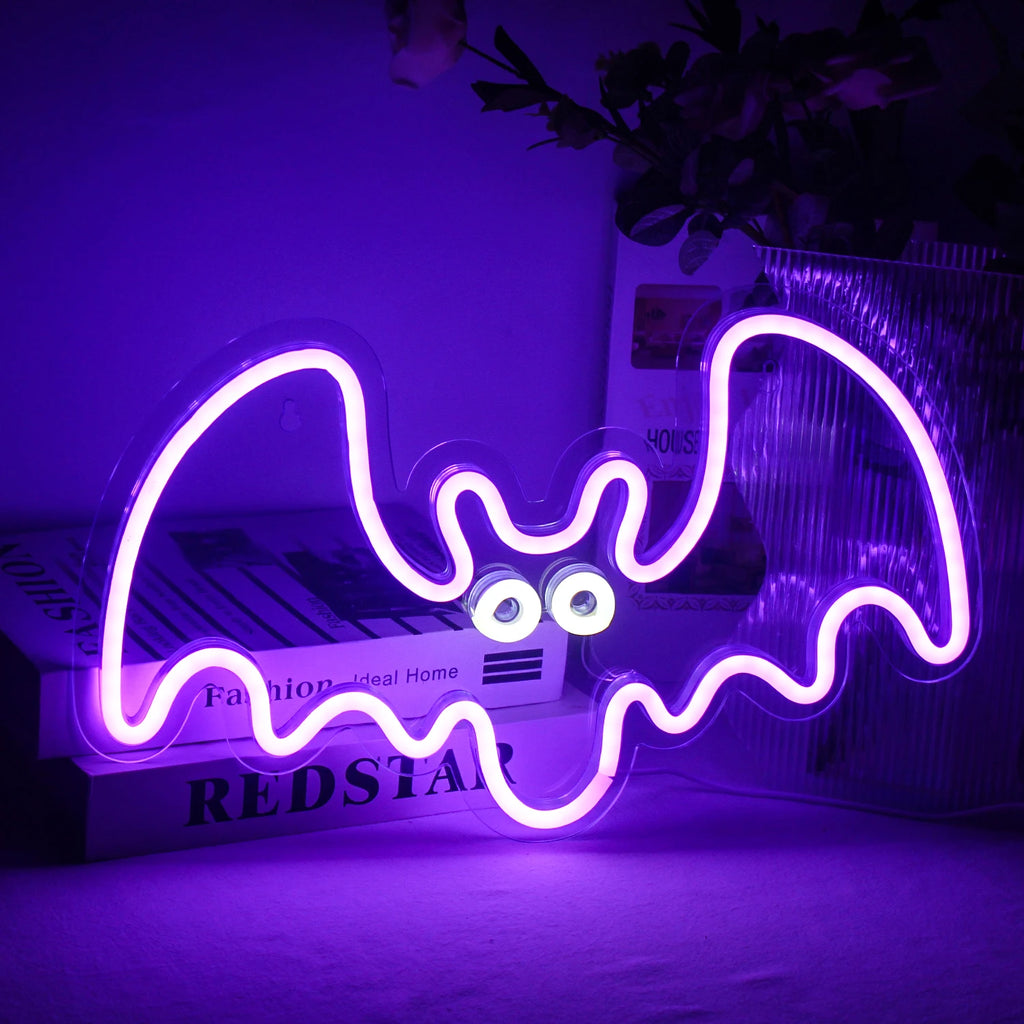 Bat LED Neon Sign for Halloween 
