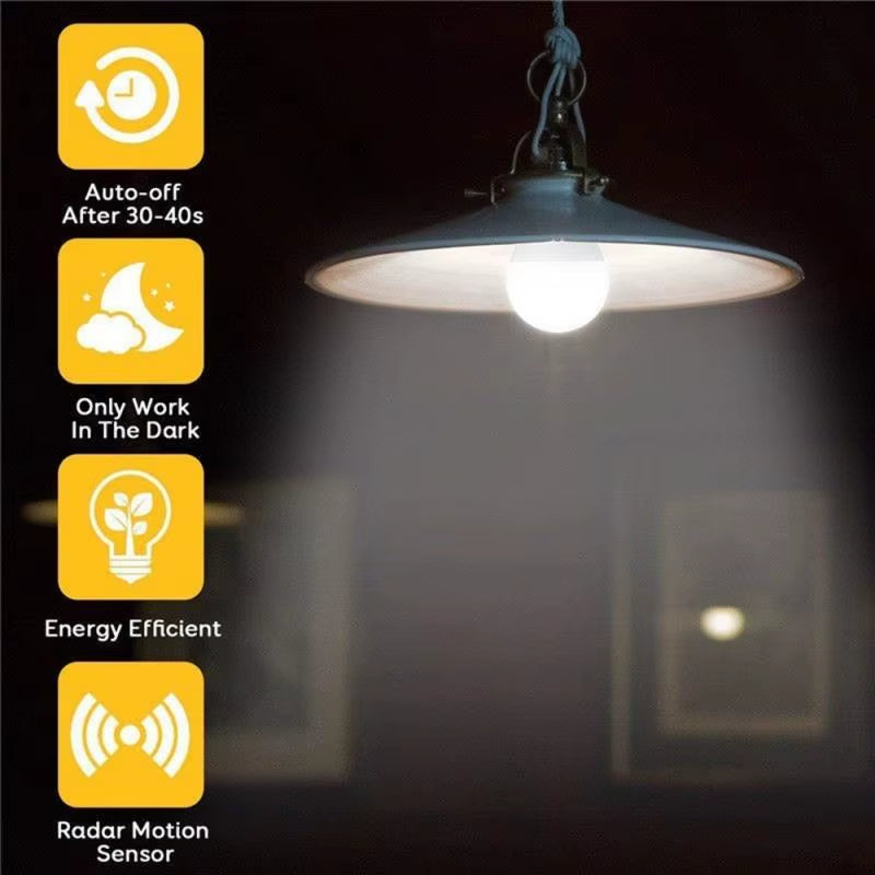 E27 Motion Sensor LED Light Bulb – 1000+ Lumens | Smart Detection | Cool White 5500K–7000K