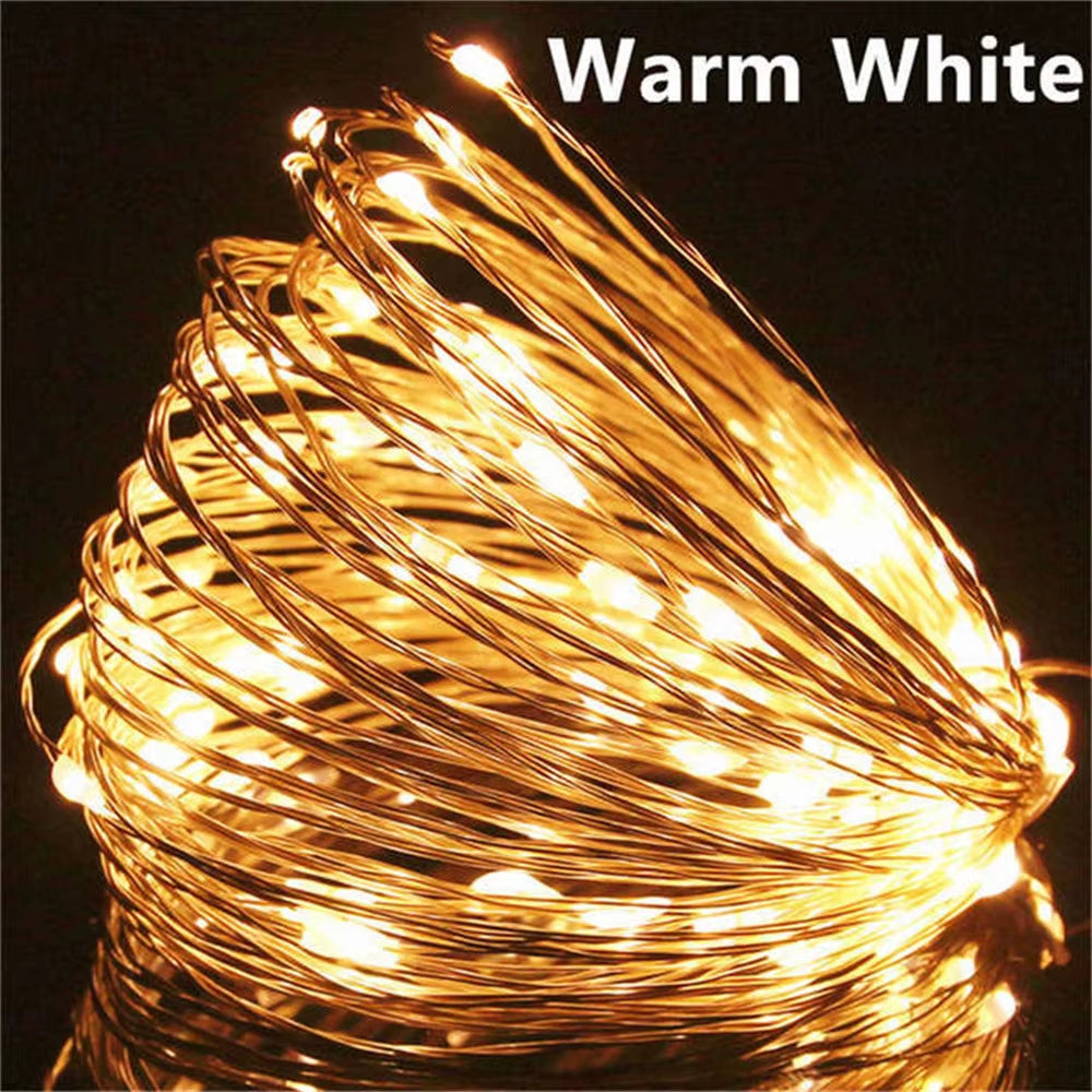 LED Copper Wire String Lights – USB & Battery Powered | Flexible Fairy Lights for Christmas, Home & Party Décor