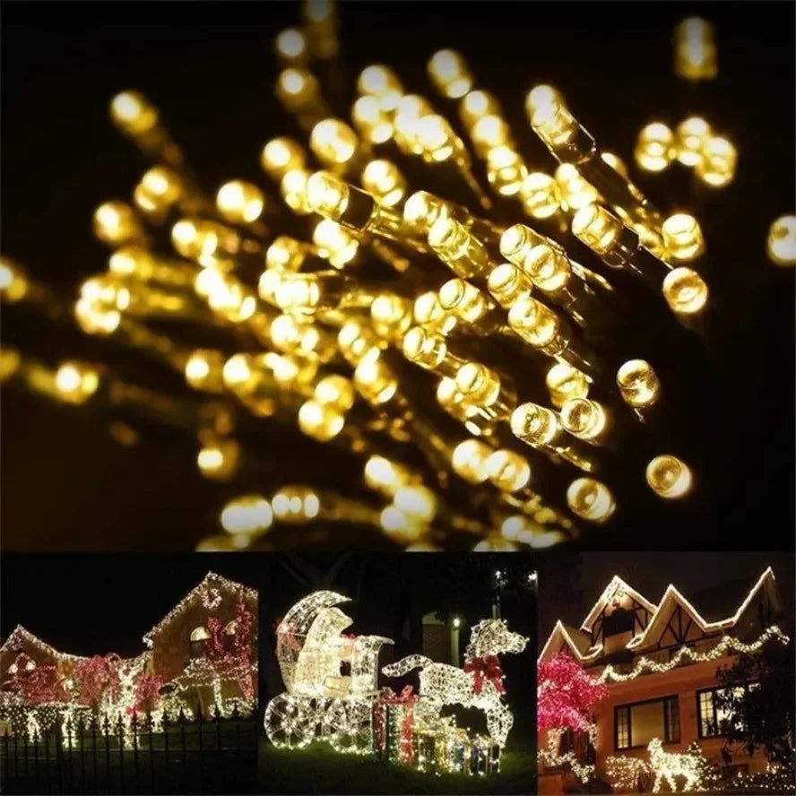 Solar Powered LED String Lights – 8 Modes, Waterproof Garden Fairy Lights | Outdoor Patio, Yard & Holiday Décor