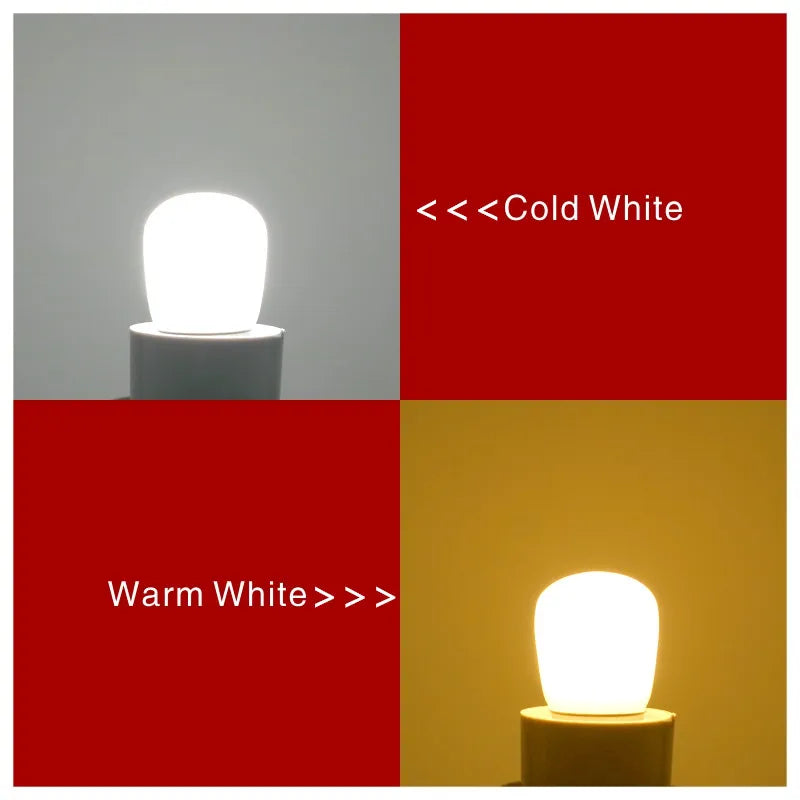  2pcs E14 LED Fridge Light Bulb | 3W Refrigerator Corn Lamp | Warm & Cool White | 220V