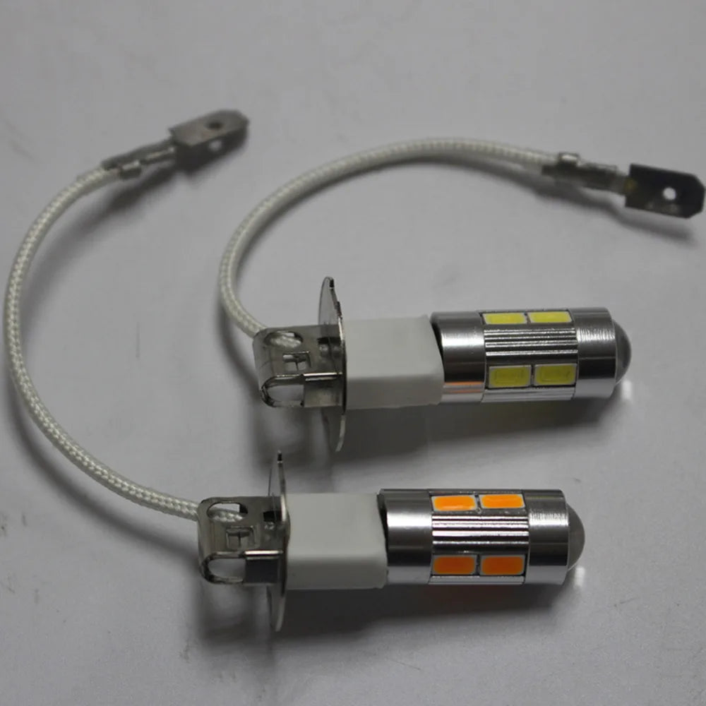 2pcs H3 LED Car Light Bulbs – 12V 5W | Long-Life, Shock-Resistant | Dashboard & Instrument Lighting